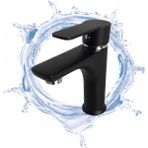 Blue Love Meriç Siyah Lavabo Bataryası - Siyah Kaplama, Pirinç Gövde