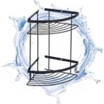 Blue Love Oval Siyah Ikili Şampuanlık | Duvara Monte Banyo Şampuan & Sabunluk Rafı