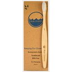 Blue Ocean Doğal Bambu Diş Fırçası Çevre Dostu, Yumuşak Kıllar, 4'lü Paket