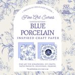 Blue Porcelain Craft Paper, Garnier Inspired Patterns, Fine Art Series: For Scrapbooks, DIY Crafts, Paper Projects, Decoupage, Framing