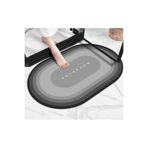 BLUE SİDE Gri- Sihirli Paspas Su Emici Diatom Banyo Paspası Kayban Tabanlı Abdest Paspası 40 ✖️60