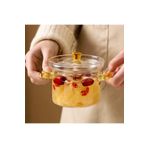 BLUE SİDE Isıya Dayanıklı Pinterest Stil Minimalist 450 Ml Cam Tencere 1 Adet