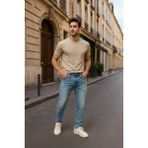 Blue White Erkek Yırtık Detaylı Jean Pantolon - MAVİ XS
