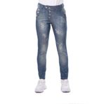 Blue White Kadın Cep Detaylı Düğmeli Şalvar Jean Pantolon