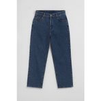 Blue White Kadın Yüksek Bel %100 Pamuk Mom Fit Jean Pantolon