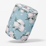 Blue-White Rose Puf (Kumaşı süettir. Uluslararası solmama sertifikasına sahiptir.)