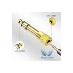 Blue Wings 6.35MM → 3.5mm Jack Dönüştürücü Adaptör Altın Kaplama Amfi, Mikrofon, Kulaklık Uyumlu 5 Adet