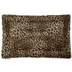 Blueangle Vintage Leopar Baskılı Köpek Yatağı Kedi Yatağı, Dikdörtgen Rahat Evcil Hayvan Yatağı, Küçük Orta Büyük Köpekler için Ultra Yumuşak Sakinleştirici Köpek Yatağı, 45,72 cm x 60,96 cm