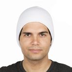 Blueberry Uniforms 8 "Streç Beanie Saat Şapkası-Akrilik Kaburga Örme Kış Skully Cap, Beyaz, Tek Beden M