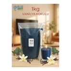 BlueDaisyCandle 1 Kg PETROL rengi VANİLYA kokulu Inci Tozu Mum ( 25 Adet 20 Cm Fitil Ile ) Toz Mum , Kum Mum