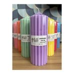 BlueDaisyCandle Geometrik MOR LAVANTA kokulu mum , SİLİNDİR SÜTUNLU MUM , KOKULU MUM, DEKORATİF