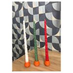 BlueDaisyCandle Yılbaşı Özel Yeşil Kırmızı Beyaz Renk Burgulu Şamdan Mum - 3'lü Set , Guava kokulu , Şamdan mumu