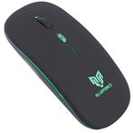 Blueforce 2,4ghz Bluetooth Wireless Kablosuz Sessiz Mouse Siyah Işıklı