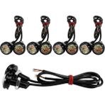 Blueleskyy 10 Adet 12V 23MM Çift Renkli Switchback 4014 Smd 12 LED Drl Dönüş Işıkları (Yurt Dışından) - Siyah