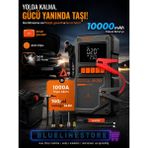 Blueline Store A8822 10000 mAh 4 in 1 Hava Pompası Akıllı Akü Takviye Cihazı