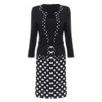 Bluemary Dikilmiş Bolero retro elbise, Siyah, S