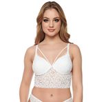 Bluence Kadin Ekru Dantelli Hafif Destekli Bralet Sütyen