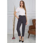 Bluence Kadın Gri Beli Kemerli Kumaş Pantolon