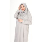Bluence Tek Parça Kolay Giyilebilen Tesettür Elbise Taşıma Kesesi - Gri - 2XL - 3XL