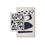 Bluenity 60x100+50x60 cm Antrasit Coolshape Doğal Pamuklu 2'li Banyo Paspas Seti