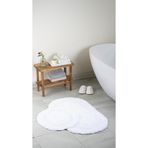 Bluenity Atlantik Doğal Pamuklu 2'li Banyo Paspas Seti 60x100+50x60 Cm - Beyaz