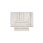 Bluenity Bari Doğal Pamuklu 2'li Banyo Paspas Seti 60x100 50x60 Cm - Ekru
