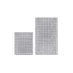 Bluenity Basıd Grıd Doğal Pamuklu 2'li Banyo Paspas Seti 60x100 50x60 GRİ