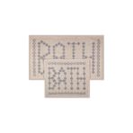 Bluenity Bath Doğal Pamuklu 2'li Banyo Paspas Seti 60x100 50x60 Cm Gri