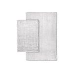 Bluenity Bubbles Doğal Pamuklu 2'li Banyo Paspas Seti 60x90+40x60 Cm - Beyaz