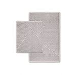 Bluenity Moana Doğal Pamuklu 2'li Banyo Paspas Seti 60x100+50x60 Cm - Gri