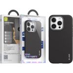 Blueo iPhone 15 pro Uyumlu Gerçek Deri Premium Magsafe Kılıf Siyah - iPhone 15 Pro