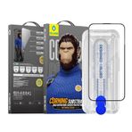 Blueo-Iphone 15 Uyumlu Uygulama Aparatlı Corning Gorilla Anti-static Cam Ekran Koruyucu Darbe Emici