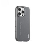 Blueo iPhone 16/16 Plus / 16 Pro / 16 Pro Max Uyumlu Premium Leather Deri Telefon Kılıfı (Gri, iPhone 16 Pro Max)