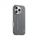 Blueo iPhone 16/16 Plus / 16 Pro / 16 Pro Max Uyumlu Premium Leather Deri Telefon Kılıfı (Gri, iPhone 16)