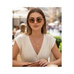 BluePepper Güneş Gözlüğü Soft Renk Trend Model Nude Çerçeve Kahve Cam Renk 53 Ekartman