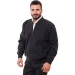 Blues Moda Astarlı Çelik Örme Casual Rahat Kalıp Hırka Mont Lacivert - XL - Antrasit