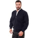Blues Moda Astarlı Çelik Örme Casual Rahat Kalıp Hırka Mont Lacivert - XL