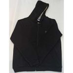 Blues Moda Massi Unisex Koyu Gri Büyük Beden Içi Kalın Yumuşak Kapşonlu Fermuarlı Polar Hırka - 5XL - Siyah