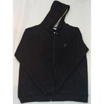 Blues Moda Massi Unisex Koyu Gri Büyük Beden Içi Kalın Yumuşak Kapşonlu Fermuarlı Polar Hırka - 6XL - Siyah