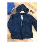 BLUES MODA Yumuşacık Kapşonlu Fermuarlı Peluş Hırka