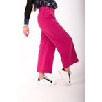 Blues Outlet KADIN ÖNDEN PİLELİ GENİŞ KESİM DUBLE PAÇA PANTOLON-PEMBE