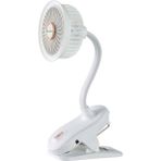 Blueseed BS-5002 Şarjlı Masa Kenarı Montajlı Fan Beyaz Mini Vantilatör