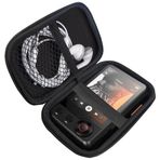 Blueshaweu MP3 çalar çantası, MECHEN MP3 çalar D53 için uyumlu - Kulaklık, USB kablosu ve hafıza kartı için yer sunan koruyucu kılıf - MECHEN D53 MP3 çalar ile uyumlu (siyah)