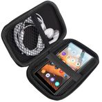 Blueshaweu Oilsky M501 Pro Mp3 Player 4,7 inç için uyumlu MP3 çalar çantası, kulaklık, USB kablosu ve hafıza kartı için yer sunan koruyucu kılıf, Oilsky M501 Pro /M501 Mp3 çalar ile uyumlu (siyah)