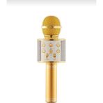 Bluest Shop Karaoke Mikrofon Aux USB ve Sd Kart Girişli Bluetooth Hoparlör - Gold