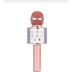 Bluest Shop Karaoke Mikrofon Aux USB ve Sd Kart Girişli Bluetooth Hoparlör - Rose Gold