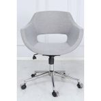 Bluetick Açık Gri Kumaş Home Office Çalışma Koltuğu Suni Deri Metal Ayaklı Ofis Çalışma Sandalyesi TR1000