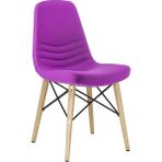 Bluetick Rose Ahşap Deri Rahat Sandalye BLU1736 - Pembe