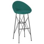 Bluetick Sembol Tel Ayak Küçük Bar Sandalyesi 75.cm BLU1776 - Petrol Yeşili