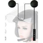 Bluetooth 5.0 Uyumlu Kablosuz Kask Kulaklık Mikrofon Seti Motosiklet Kulaklık - Siyah